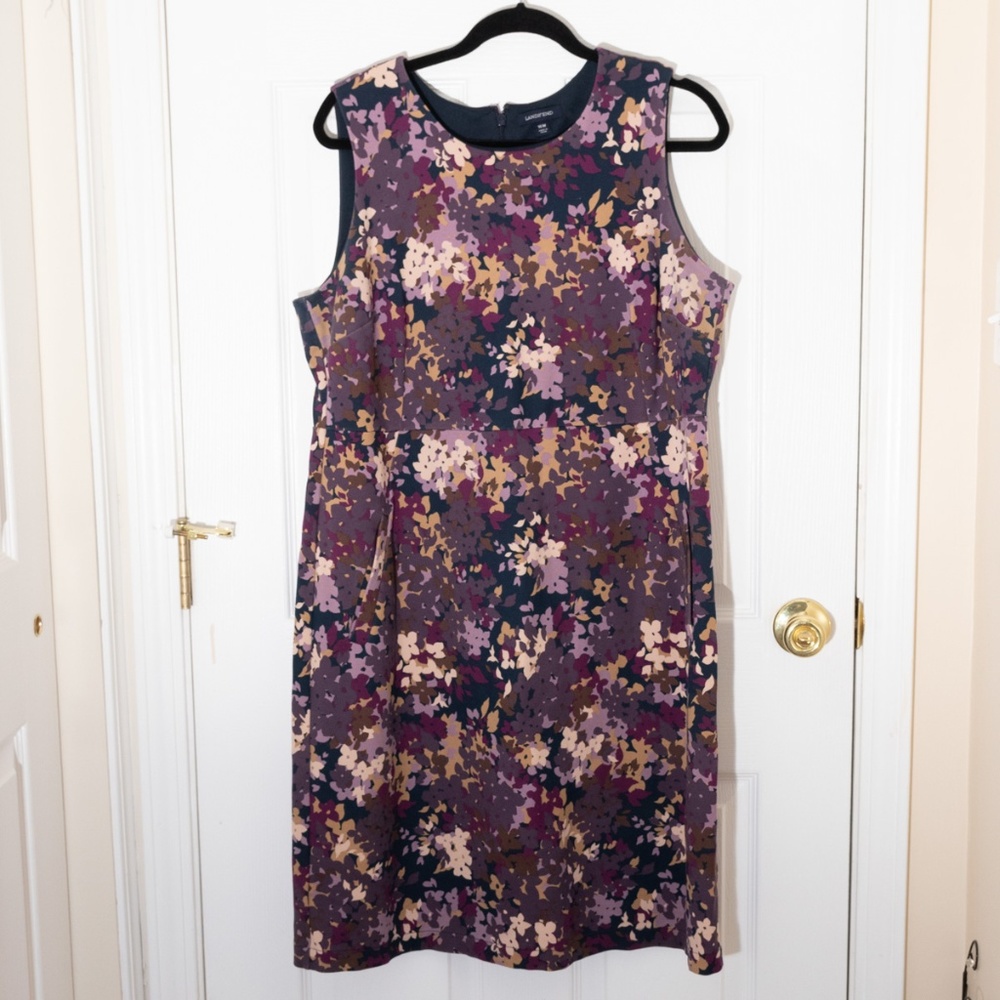 Land's End Heavy Jersey Purple Dress 16